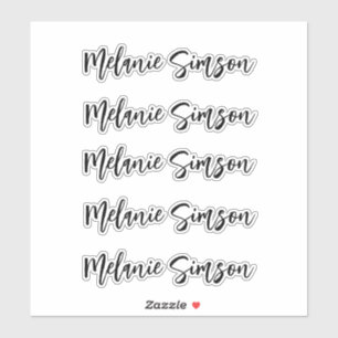 Sticker Extraordinaire script blanc nom personnalisé