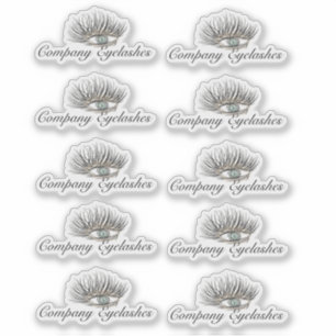 Sticker Eyelashes moderne Emballage Nom d'entreprise Stick