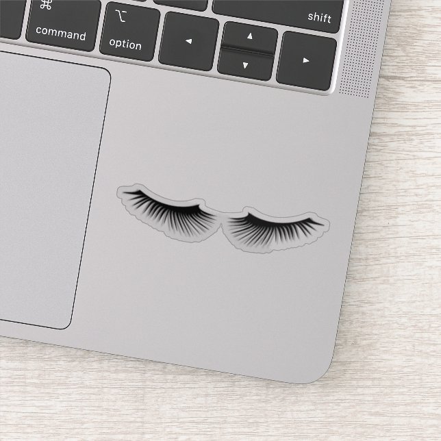 Sticker Eyelashes noirs longs et féminins (Détail)