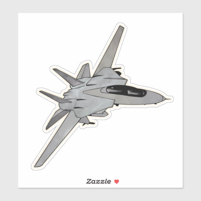 Sticker F-14 Tomcat, Avion de chasse de la Marine (Feuille)