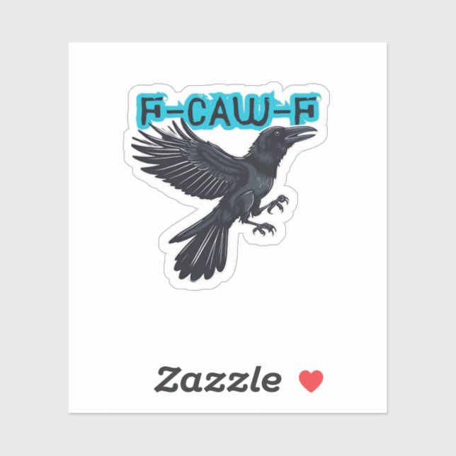 Sticker F Caw F Creative Casual Style (Feuille)