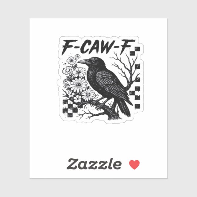 Sticker F Caw F Essential Funny Trendy Style (Feuille)