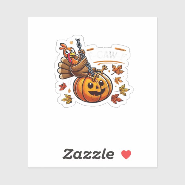 Sticker F-Caw-F Funny For Men Women Thanksgiving-Christmas (Feuille)