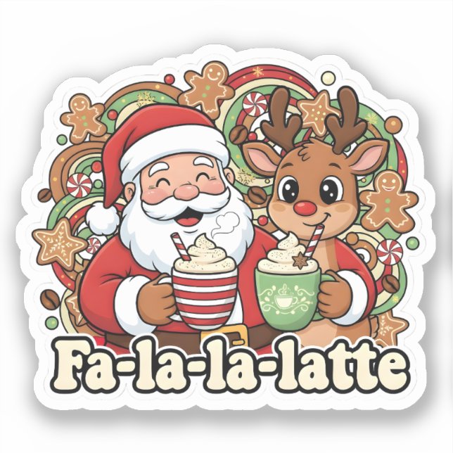 Sticker Fa-la-la-Latte (Recto)