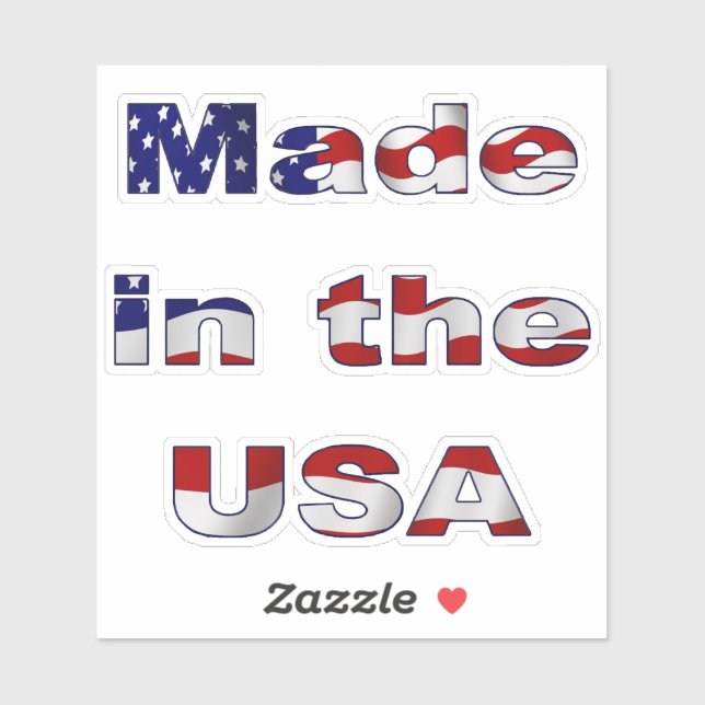 Sticker fabriqué aux États-Unis (Feuille)