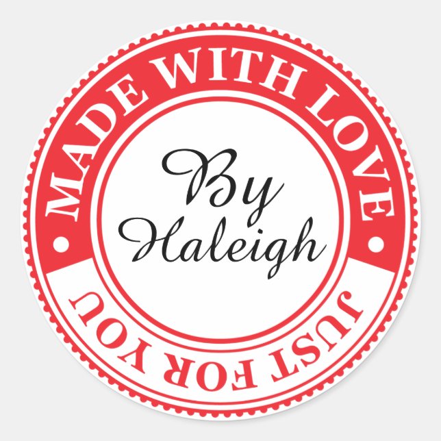 Sticker Fabriqué avec amour - SRF (Devant)