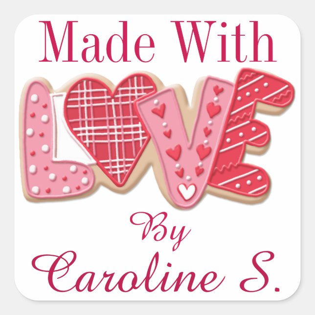 Sticker Fabriqué avec amour - SRF (Devant)