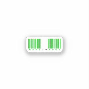 Sticker Fabriqué dans le drapeau à code-barres de l'État d