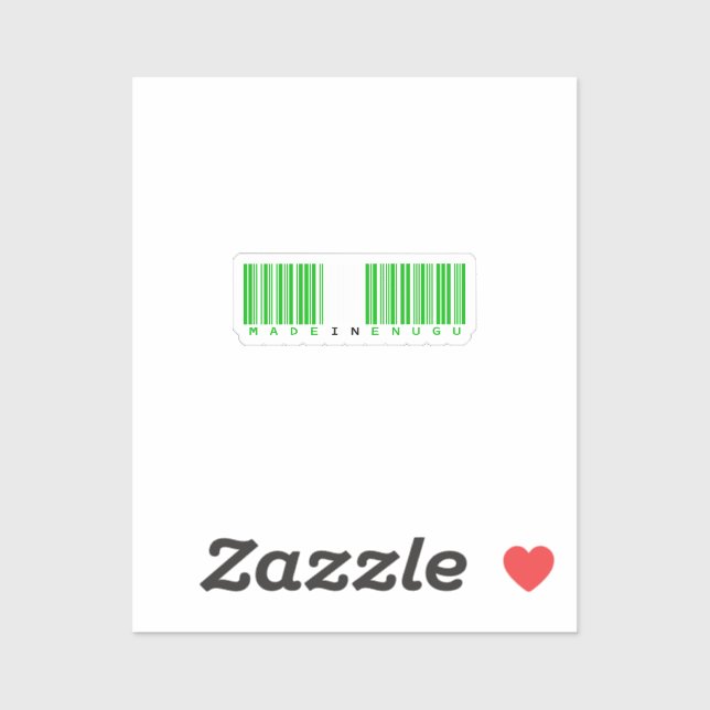 Sticker Fabriqué dans le drapeau à code-barres de l'État d (Feuille)