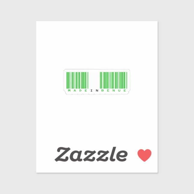 Sticker Fabriqué dans le drapeau à code-barres de l'État d (Feuille)
