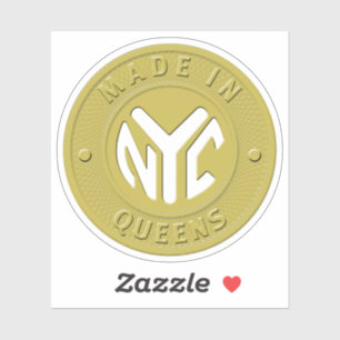 Sticker Fabriqué Dans Le Jeton Du Queens
