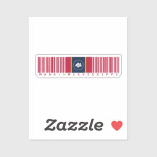 Sticker Fabriqué dans le Mississippi code à barres de l'Ét