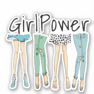 Sticker Fabuleux pied "Girl Power"