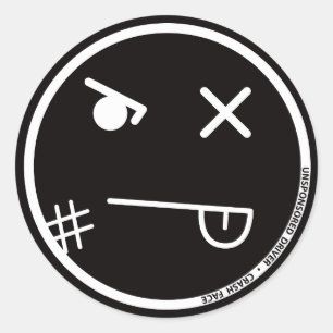 Sticker face de crash #2 (3 pouces) USD