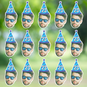 Sticker Face personnalisée 20e 30e 40e 50e 60e 70e anniver