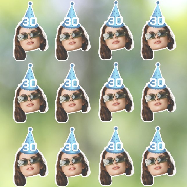 Sticker Face personnalisée 20e 30e 40e 50e 60e 70e anniver (Créateur téléchargé)