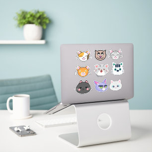 Sticker Faces de chat   Chats mignons, amusants