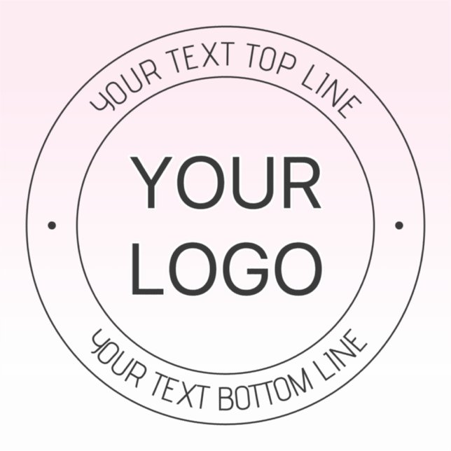 Sticker Facile Logo Remplacement & Editable Texte Rose Omb (Devant)