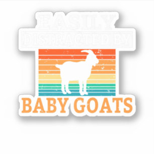 Sticker Facilement Distrait Par Baby Goats Lover. Parfait