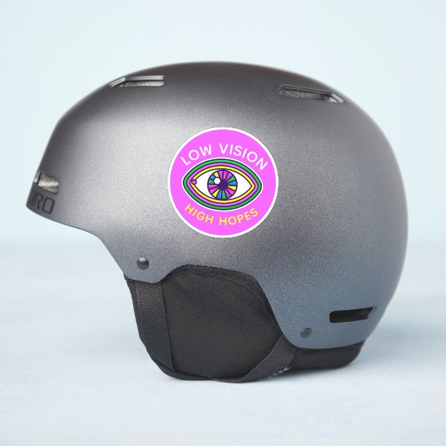 Sticker Faible vision, hautes espérances Personnalisation  (Côté casque)
