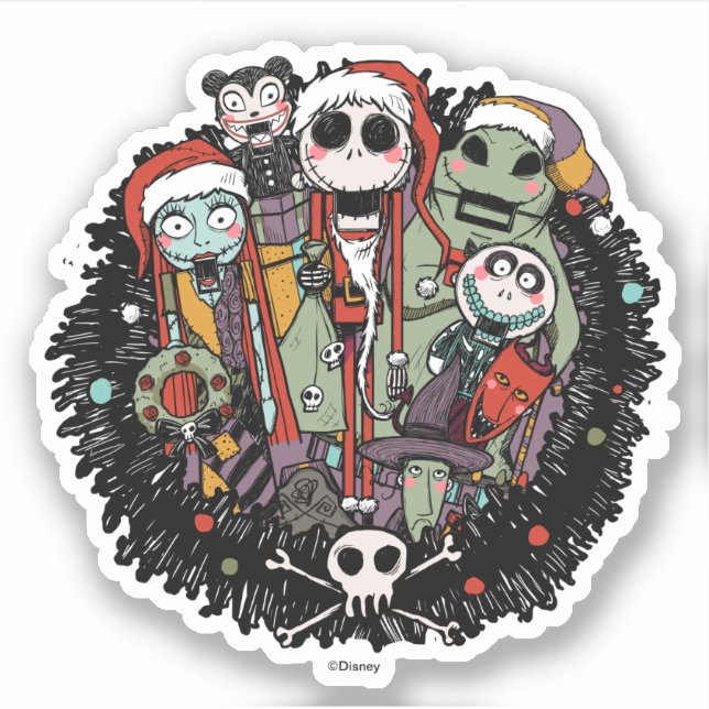 Sticker Faire de Noël des pétards effrayants (Devant)