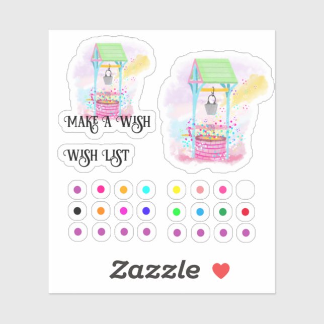 Sticker faire un voeu (Feuille)