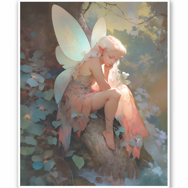 Sticker Fairy Girl'Imaginaire Art (Devant)