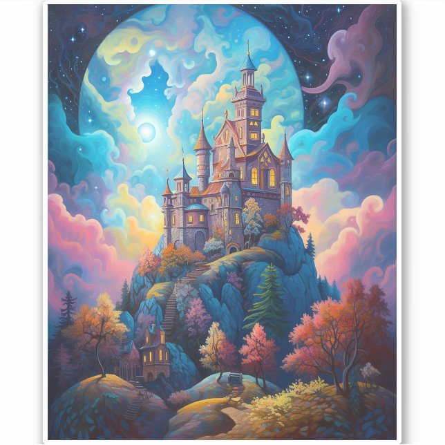 Sticker Fairy Tale Castle Imaginaire Art (Devant)