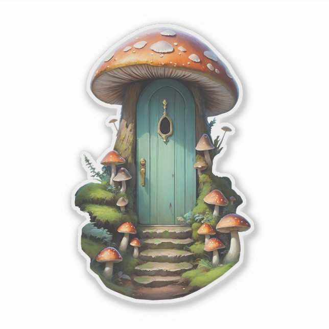 Sticker Fairycore Mushroom Fairy House (Devant)