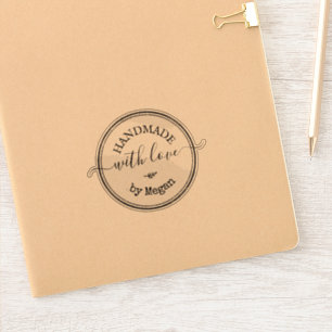 Sticker Fait à la main avec amour Crafting Mailing