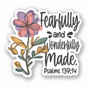 Sticker Fait avec Crainte et Merveille Floral