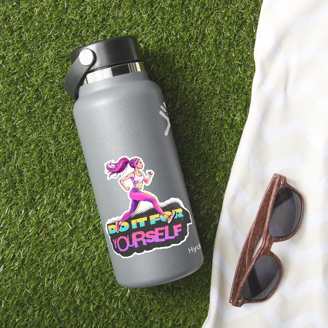 Sticker Faites-Le Pour Vous-Même, Femme À La Tête (HydroFlask Insitu)