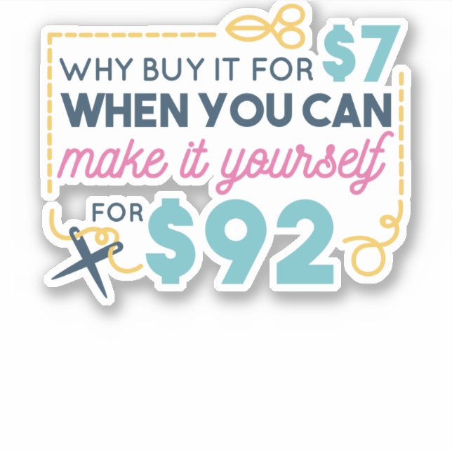 Sticker Faites-le vous-même Citer la typographie (Devant)