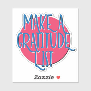 Sticker Faites Une Liste De Gratitude Slogan 12 Étapes