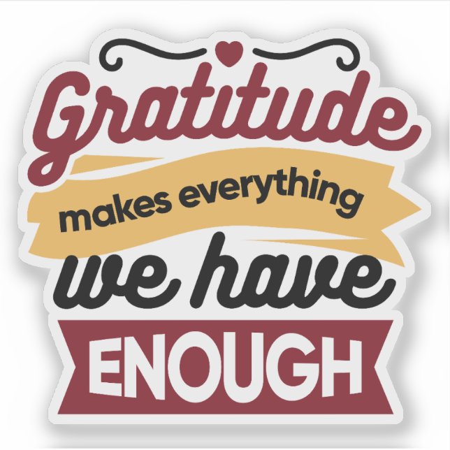 Sticker Faith and Gratitude Artwork – Uplifting Christian  (Devant)