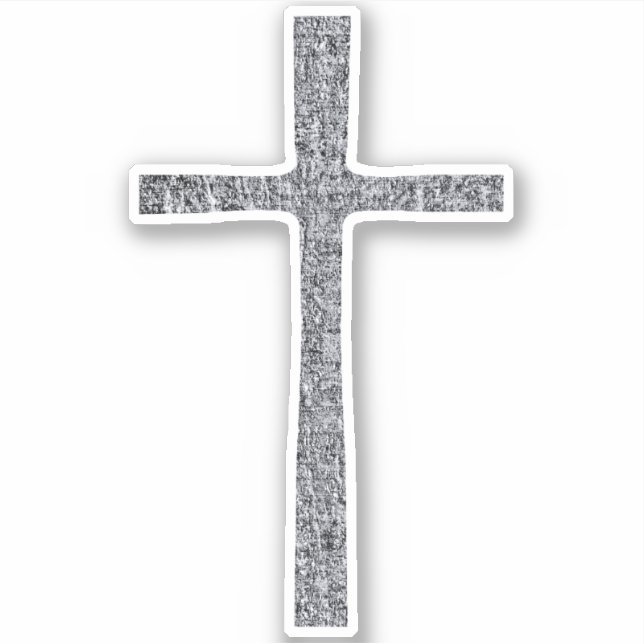 Sticker Faith Cross Silver (Devant)