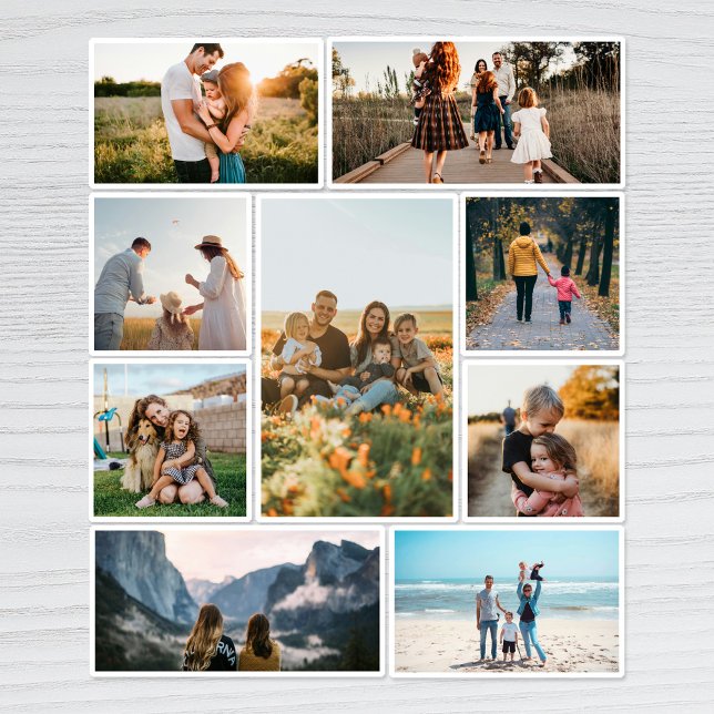 Sticker Famille de collage photo personnalisée moderne per (Créateur téléchargé)