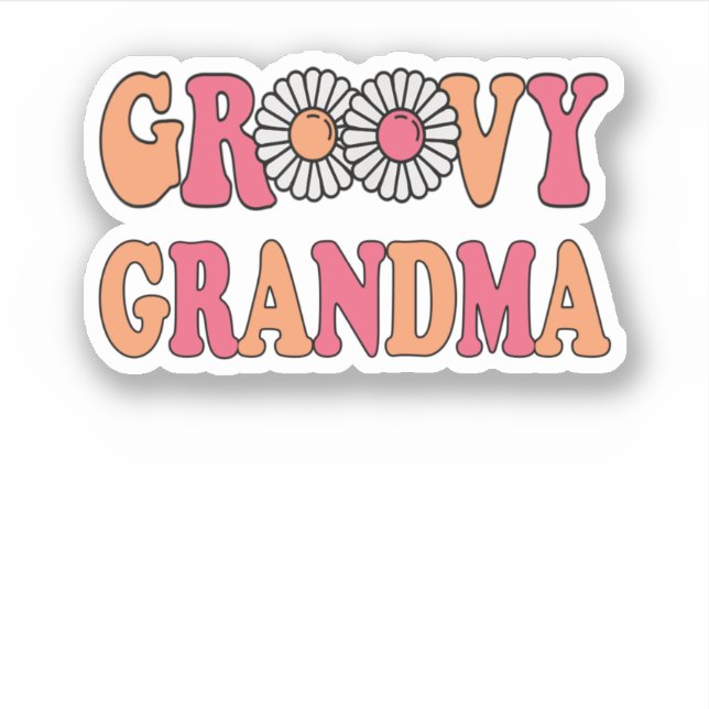 Sticker Famille Retro Super Grandma Matching (Devant)