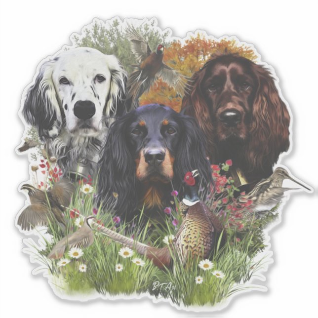 Sticker Famille Setters (Devant)
