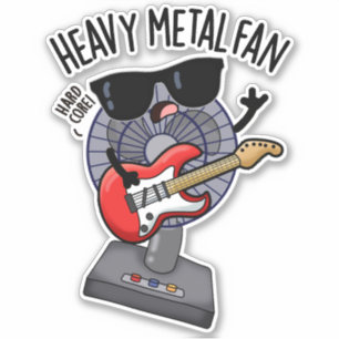 Sticker Fan de métal lourd amusant jeu de musique amusant