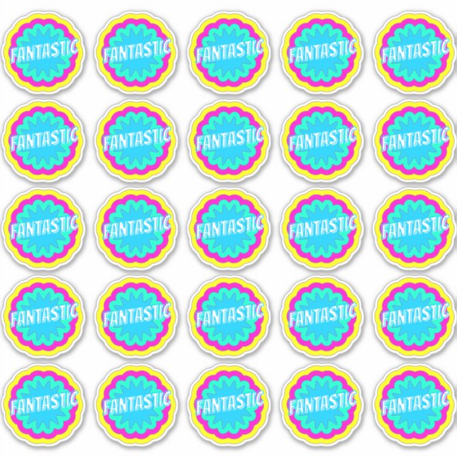 Sticker Fantastic Fun mignon enseignant Récompense Comment (Devant)