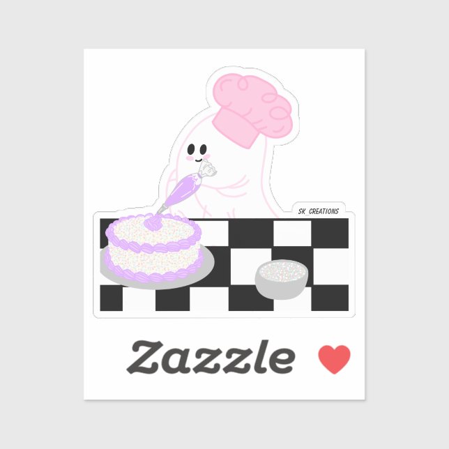 Sticker Fantôme de décoration de gâteaux (Feuille)