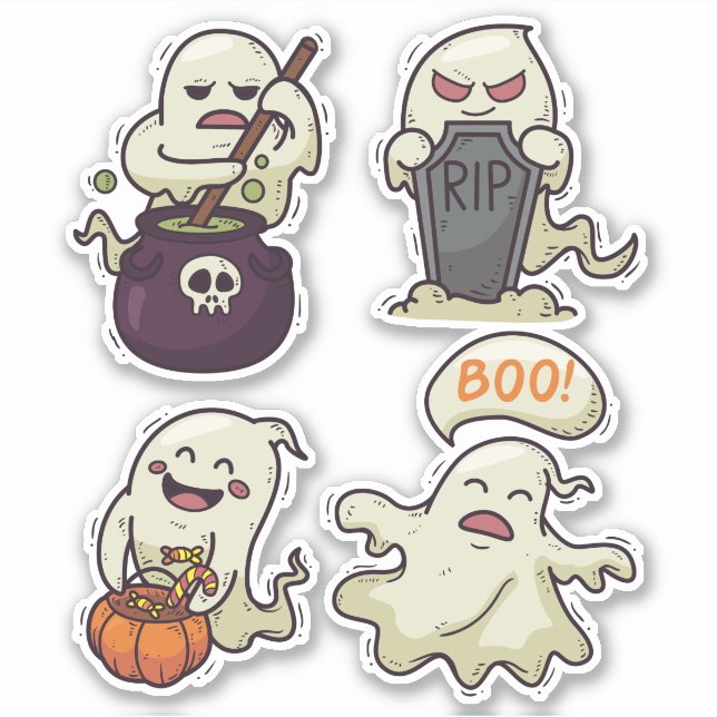 Sticker Fantômes d'Halloween (Devant)