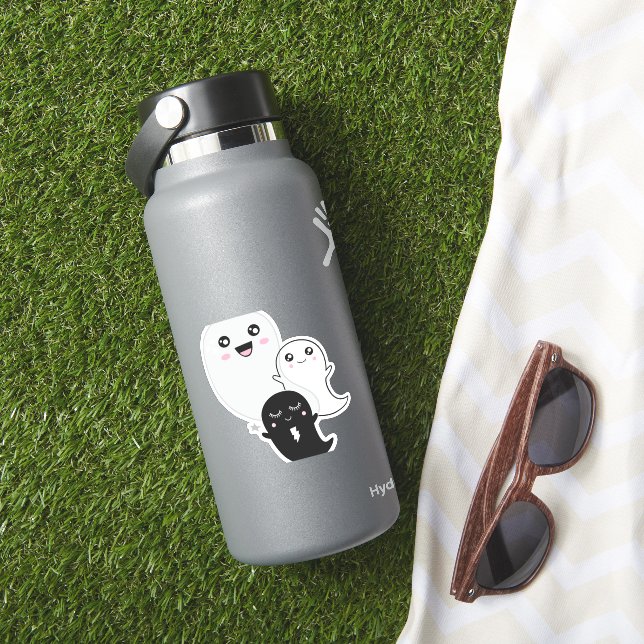 Sticker fantômes mignons halloween kawaii (HydroFlask Insitu)
