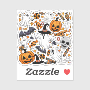 Sticker Fantômes Monstres mignons Éffrayants et Déplaisant
