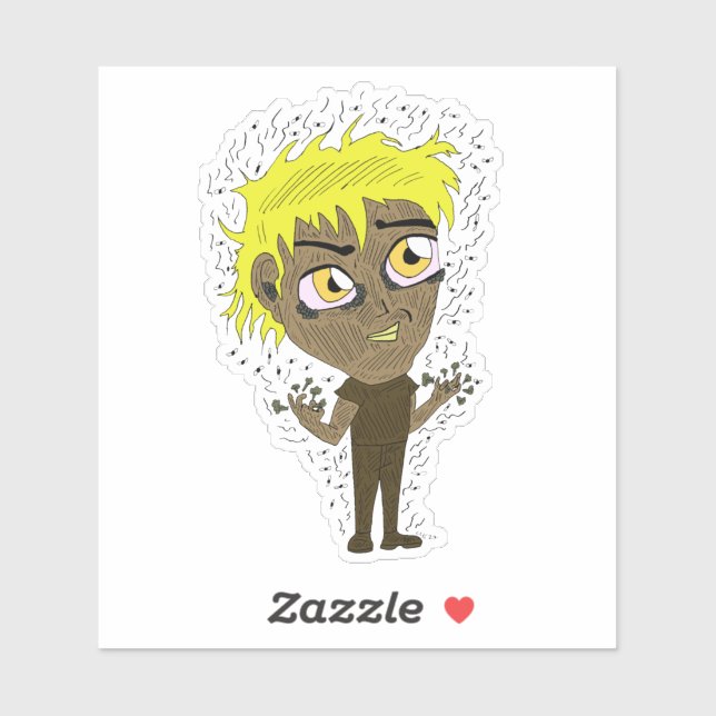 Sticker Farty Fingers Chibi (Feuille)