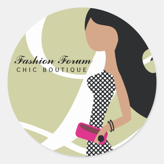 Sticker Fashionista 311-High Posh argent vert (Devant)