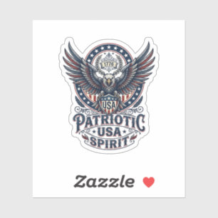Sticker Faucon de bataille patriotique Aigle patriotique &