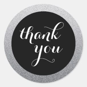 Sticker Faux Parties scintillant Ombre Merci Favor