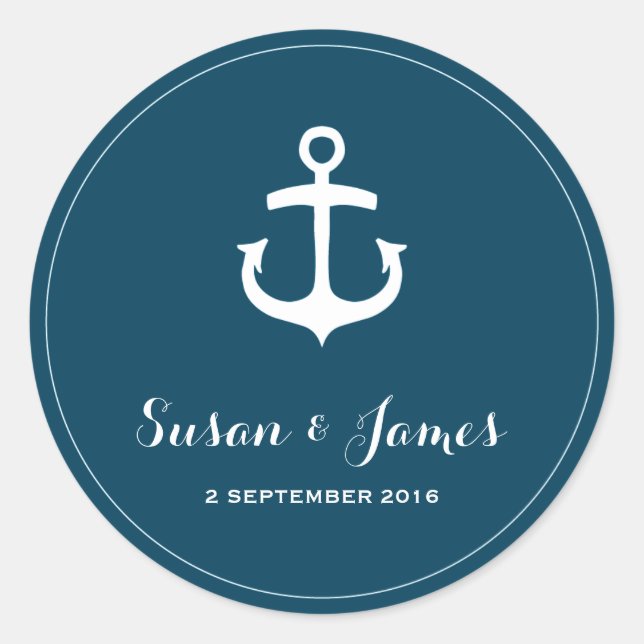Sticker Faveur du Mariage de la Marine Nautique (Devant)